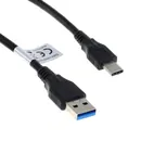 Daten- / Ladekabel USB-A (3.0) auf USB-C (extra lange Steckerform) f�r GIGASET GX4, 1m, Black