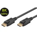 Goobay Displayport 2.0 Verbindungskabel , 2m, DP Stecker auf DP Stecker, bis zu 8K 60 Hz (4320p)