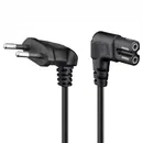 Goobay Euro Anschlusskabel, beidseitig abgewinkelt, 3m, Black