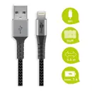 Goobay Daten- / Ladekabel Lightning auf USB f�r APPLE iPhone 13, Black, 0.5m, Textilummantelung