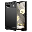 TPU Case (H�lle), Carbon-Style, black, f�r GOOGLE Pixel 7a