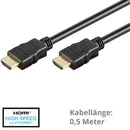 Goobay HDMI Kabel, 4k / 30Hz, 0.5m, Stecker / Stecker, vergoldet, bis 10.2 Gbit/s, Black