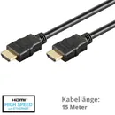 Goobay HDMI Kabel, 4k / 30Hz, 15m, Stecker / Stecker, vergoldet, bis 10.2 Gbit/s, Black