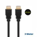 Goobay HDMI Kabel, 4k / 60Hz, 3m, Stecker / Stecker, vergoldet, bis 18 Gbit/s, Black