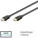 Goobay HDMI Kabel, 4k / 30Hz, 5m, Stecker / Stecker, vergoldet, bis 10.2 Gbit/s, Black