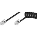 Goobay H�rerkabel / Spiralkabel 2m , beidseitig UAE Stecker 4-pol (RJ10), Black