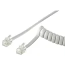 Goobay H�rerkabel / Spiralkabel 2m , beidseitig UAE Stecker 4-pol (RJ10), White