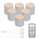 Goobay LED Teelichter Set mit 6 St�ck, inkl.aufladbaren Akkus + Fernbedienung