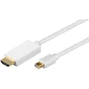 Goobay Mini Displayport auf HDMI Kabel, 2m, MDP Stecker auf HDMI Stecker A