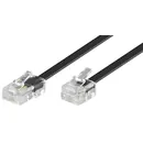 Goobay Telefon / Modularanschlu�kabel RJ45 Stecker (8P4C) auf RJ11 / RJ14 Stecker (6P4C), 10 m, Black