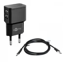 Goobay Ladeger�t 230V f�r GIGASET GX4, 18W, 2.4A, Black