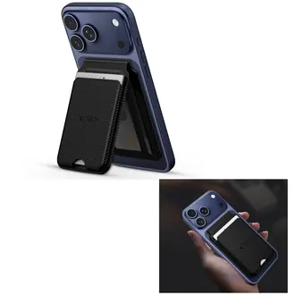 TechProtect MagWallet Stand, MagSafe-Tasche f�r 4 bis 5 Karten, passend f�r APPLE iPhone 17 Pro Max, black