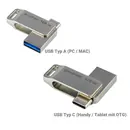 Goodram ODA3 USB-A + USB-C Speicherstick 128GB, bis 60 MB/s ,
