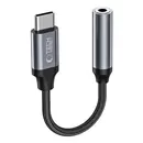 TechProtect UltraBoost Audio Adapter USB-C auf 3.5mm Klinke f�r APPLE iPhone 17, black/grey