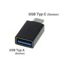 Adapter f�r MacBook Zubeh�r von USB-A Buchse auf USB-C Stecker, Farbe: Black