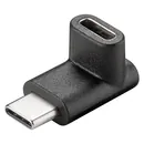 Goobay Adapter 90� L�NGS, von USB-C Buchse auf USB-C Stecker, Farbe: Black
