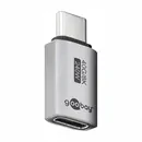 Goobay Adapter / Verbinder f�r MacBook Zubeh�r von USB-C Stecker auf USB-C Buchse, Farbe: Silver