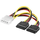 Goobay PC Y-Stromadapter - 5.25 (4-Polig) Stecker auf 2x SATA