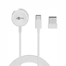 Goobay USB Ladeger�t (magnetisch) passend f�r Apple Watch 11, 1m, USB-C und USB-A Anschluss