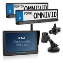 omniVID Solar6 DUO R�ckfahrvideosystem, 5 Zoll R�ckfahrkamera-System, kabellos, mit Parksensoren, f�r vorn und hinten