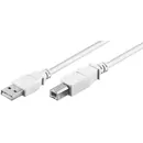 Goobay USB 2.0 Anschlusskabel 1.8m, Stecker USB-A auf Stecker USB-B, GREY