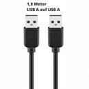 Goobay USB 2.0 Anschlusskabel 1.8m, Stecker USB-A auf Stecker USB-A, Black