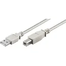 Goobay USB 2.0 Anschlusskabel 4.5m, Stecker USB-A auf Stecker USB-B, GREY