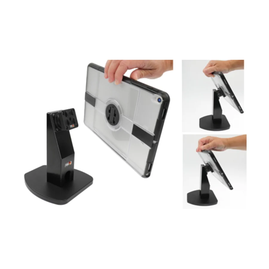 Bild 3 : 100991 : Brodit Tisch-Ständer, mit ovalem Fuß, mit Aufnahme für OtterBox uniVERSE Tablet Hüllen