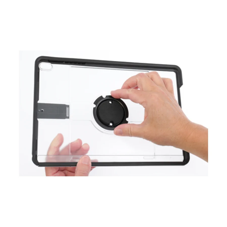 Bild 1 : 100993 : Brodit Tisch-Ständer, mit ovalem Fuß und MagentSystem, mit Aufnahme für OtterBox uniVERSE Tablet Hüllen