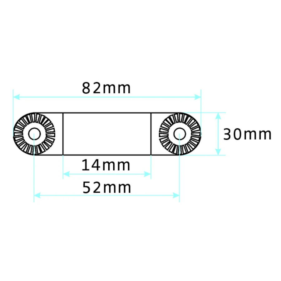 Bild 1 : 215515 : Brodit Rohr-Verl�ngerung 2 Zoll (Gesamtl�nge: 82mm) / Grobe Zahnung