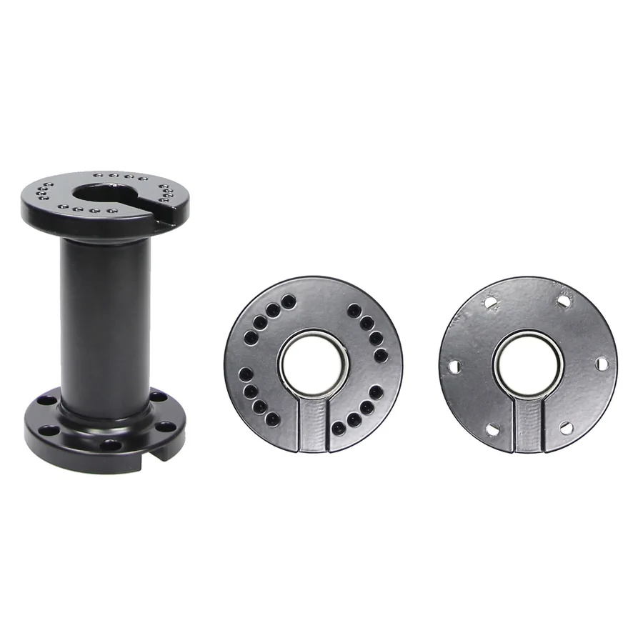 Bild 1 : 215564 : Brodit Sockelhalterung mit Kabelf�hrung, L�nge: 100mm, 2x feste AMPS Montageplatte rund, 64mm