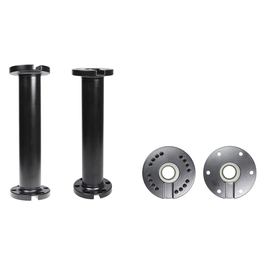 Bild 1 : 215566 : Brodit Sockelhalterung mit Kabelf�hrung, L�nge: 200mm, 2x feste AMPS Montageplatte rund, 64mm