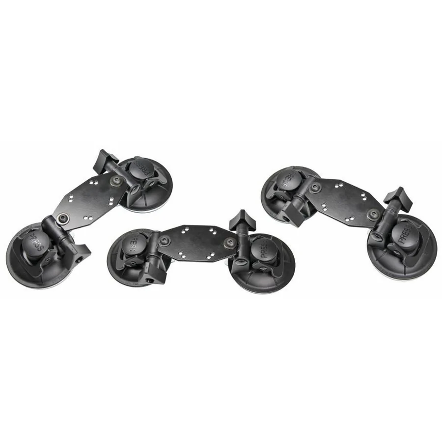 Bild 1 : 215671 : Brodit Dual Sockelhalterung mit Saugfuss und AMPS Metall-Platte