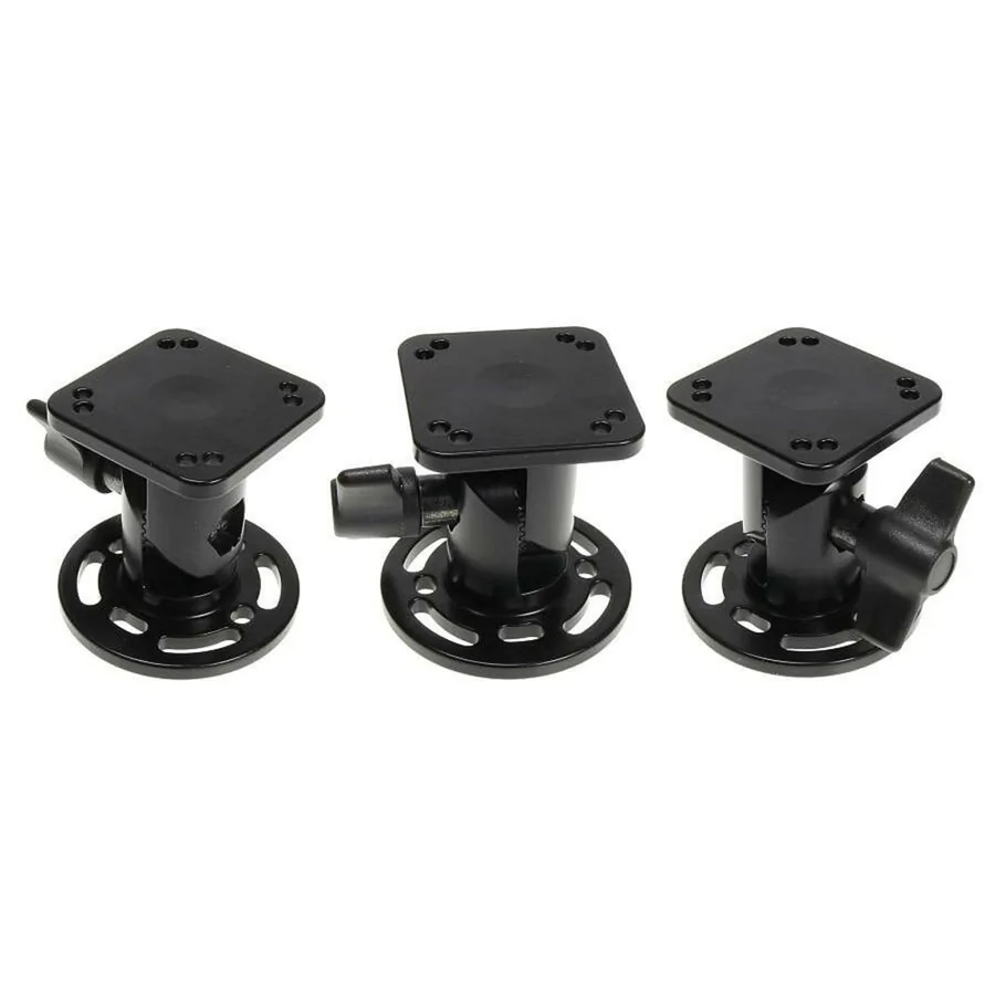 Bild 2 : 215836 : Brodit Komplettset / Sockelhalterung 2 Zoll (Gesamtl�nge: 62mm), Fl�gelschrauben / feine Zahnung / Montageplatte Rund + Eckig 50x50