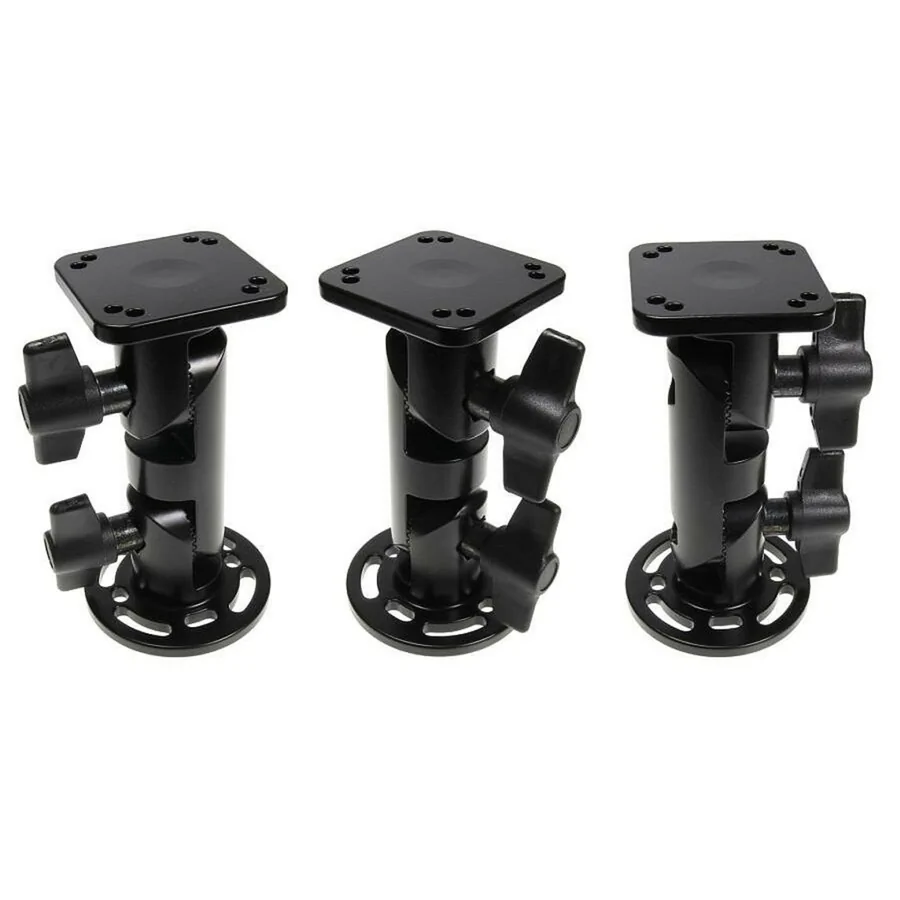 Bild 3 : 215837 : Brodit Komplettset / Sockelhalterung 4 Zoll (Gesamtl�nge: 114mm), Fl�gelschrauben / feine Zahnung / Montageplatte Rund + Eckig 50x50