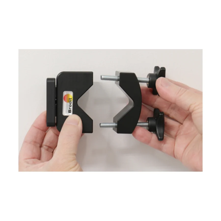 Bild 1 : 215969 : Brodit Rohr-Halterung für Rohre mit 29 bis 40mm Durchmesser, Auflagefläche: 50x40mm , mit 2 Flügelmuttern