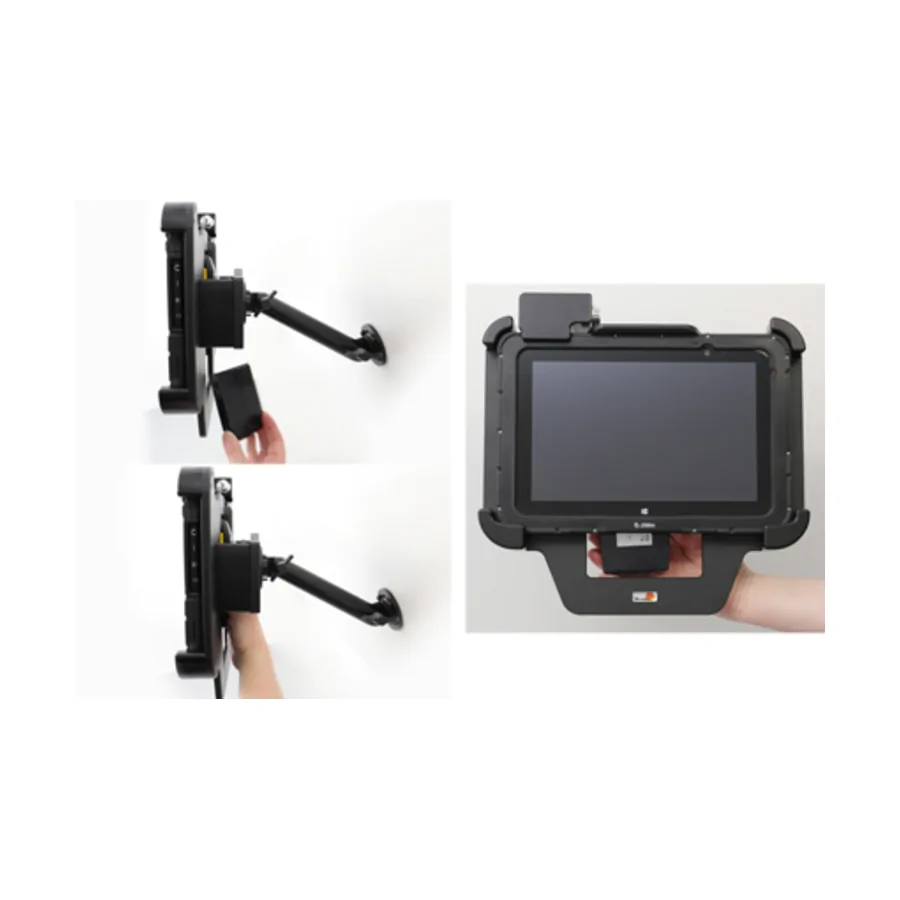 Bild 3 : 216126 : Brodit abschlie�barer Halter f�r ZEBRA ET55 10.1, Extra Stabil, f�r Ger�te mit Gummi-Rahmen, Scan Window und Hot-Swap Battery Slot