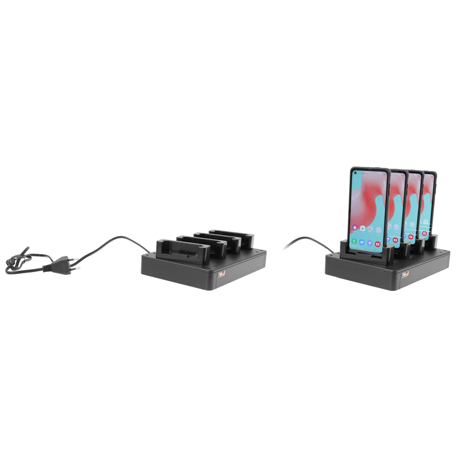 Bild 1 : 216127 : Brodit 4-fach Tischladegerät für SAMSUNG Galaxy XCover Pro, Ladung über Pogo-Pins