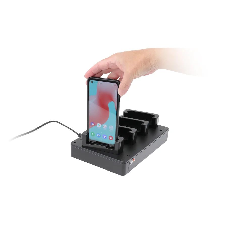 Bild 3 : 216127 : Brodit 4-fach Tischladegerät für SAMSUNG Galaxy XCover Pro, Ladung über Pogo-Pins