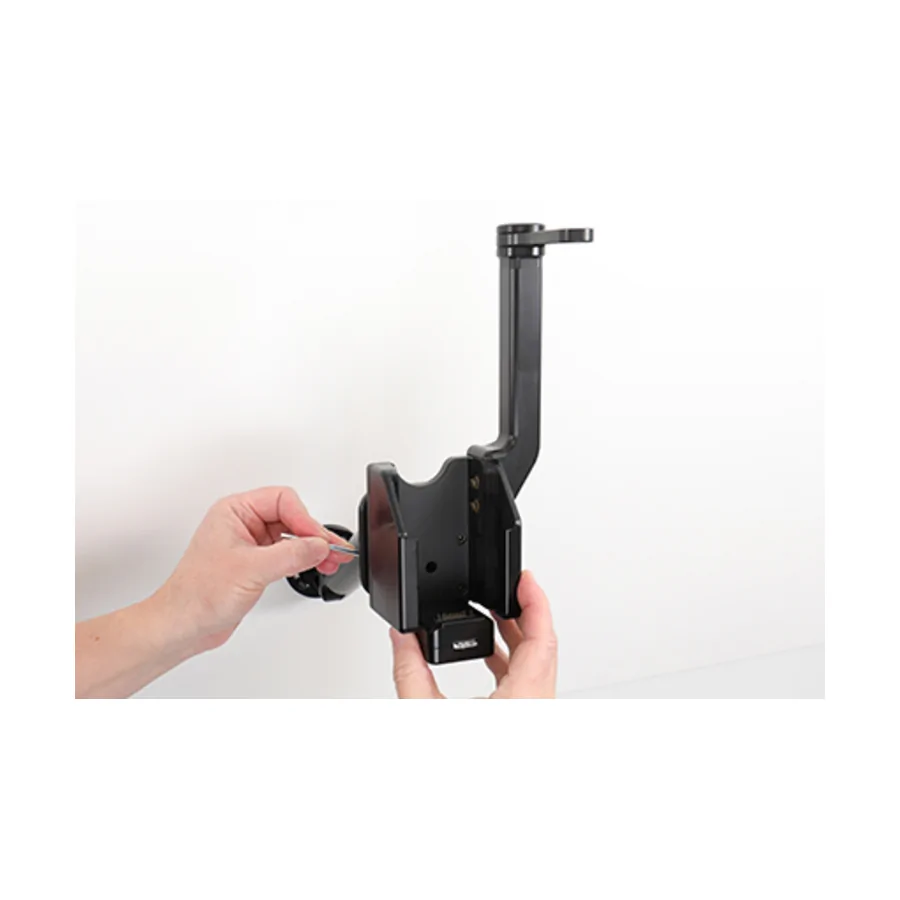 Bild 1 : 216199 : Brodit Halter Aktiv, mit Festanschluss, 12/24V, für ZEBRA MC3300R RFID, mit schwenkbarer obere Stütze und Vibrationsdämpfern