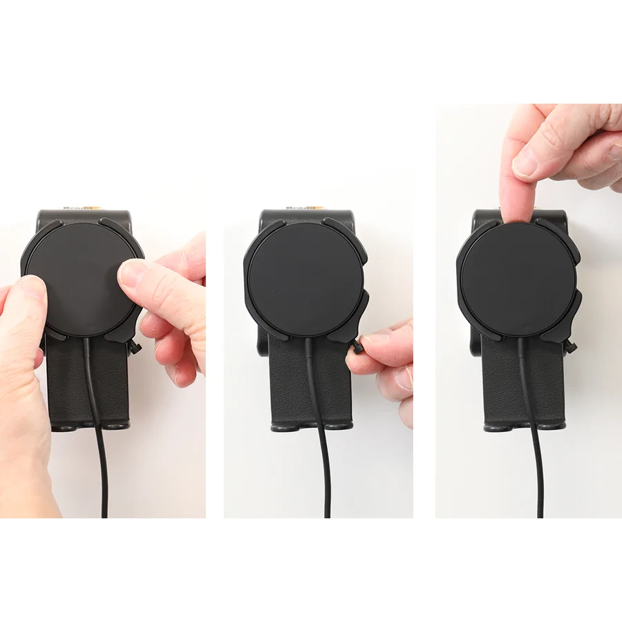 Bild 3 : 216326 : Brodit Komplettset MagSafe Halter mit Kugelgelenk + untere Stütze für APPLE iPhone 15 Pro Max, inkl. USB-C Brodit Magnetic Wireless Charger
