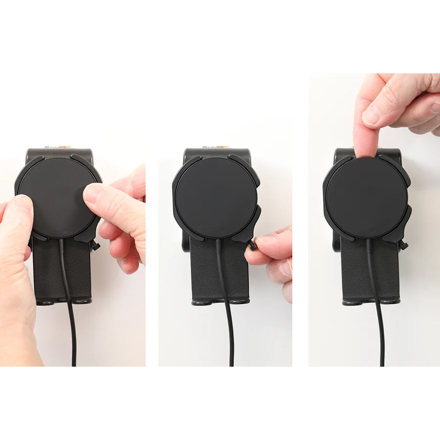 Bild 3 : 216327 : Brodit Komplettset MagSafe Halter mit Kugelgelenk + untere Stütze für APPLE iPhone 17, inkl. USB-C Brodit Magnetic Wireless Charger + USB 12/24V Ladegerät