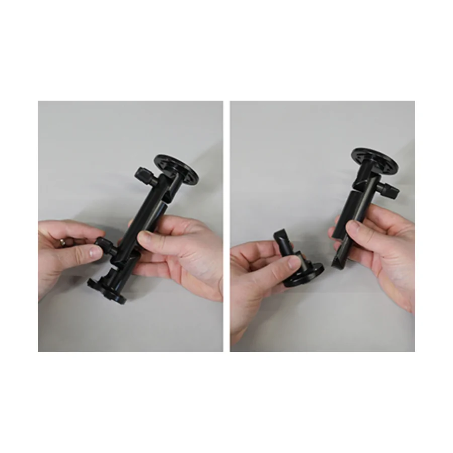 Bild 1 : 216389 : Brodit Komplettset / Sockelhalterung, Gesamtlänge: 185mm / Flügelschrauben / feine Zahnung / Montageplatte 2x Rund