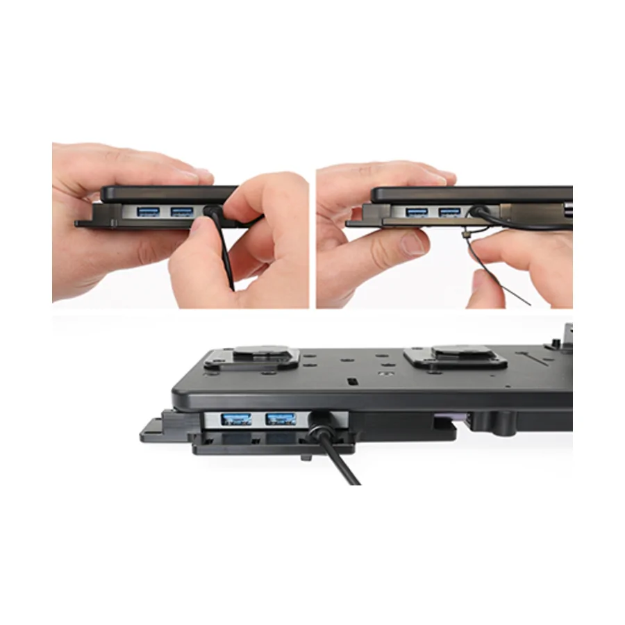 Bild 2 : 216413 : Brodit ModTek Dock (Grundhalter) für Apple Tablets, mit USB Hub (3x A + 1x C)