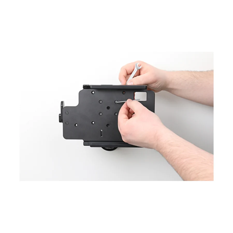 Bild 1 : 216456 : Brodit Halter mit Feder-Verschluss und USB-C Durchgangsanschluss, passend für ZEBRA ET40 8 Zoll, NUR für Geräte MIT Zebra Rugged Boot