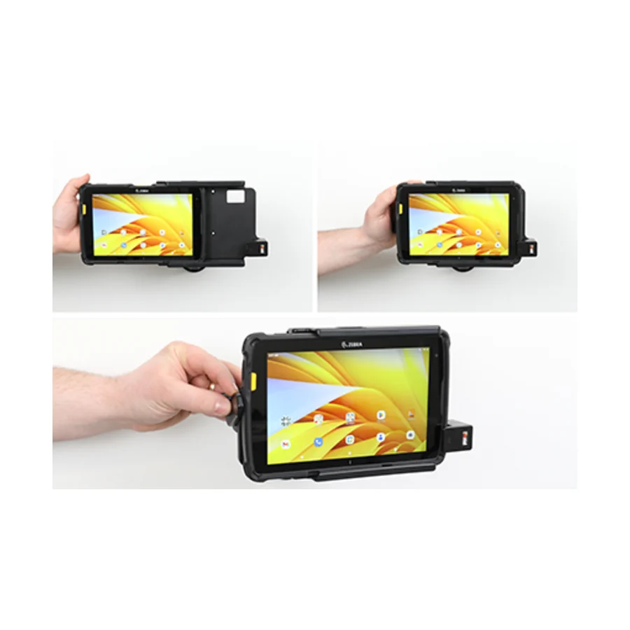 Bild 2 : 216456 : Brodit Halter mit Feder-Verschluss und USB-C Durchgangsanschluss, passend für ZEBRA ET40 8 Zoll, NUR für Geräte MIT Zebra Rugged Boot