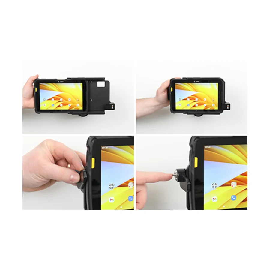 Bild 2 : 216457 : Brodit abschließbarer Halter mit USB-C Durchgangsanschluss, passend für ZEBRA ET40 8 Zoll, NUR für Geräte MIT Zebra Rugged Boot