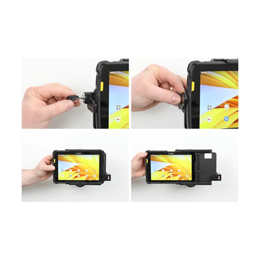 Bild 3 : 216457 : Brodit abschließbarer Halter mit USB-C Durchgangsanschluss, passend für ZEBRA ET40 8 Zoll, NUR für Geräte MIT Zebra Rugged Boot