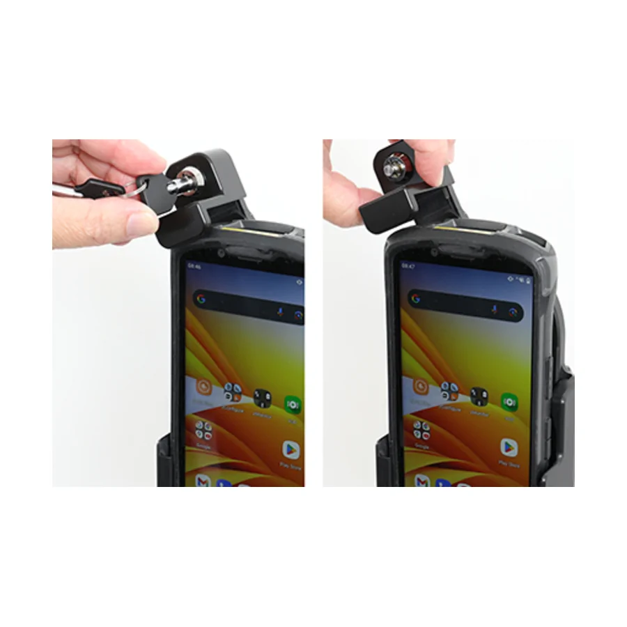 Bild 3 : 217045 : Brodit abschließbarer Halter für ZEBRA TC53e, nur für Geräte MIT Zebra original Rugged Boot!, Ladung über Pogo-Pins