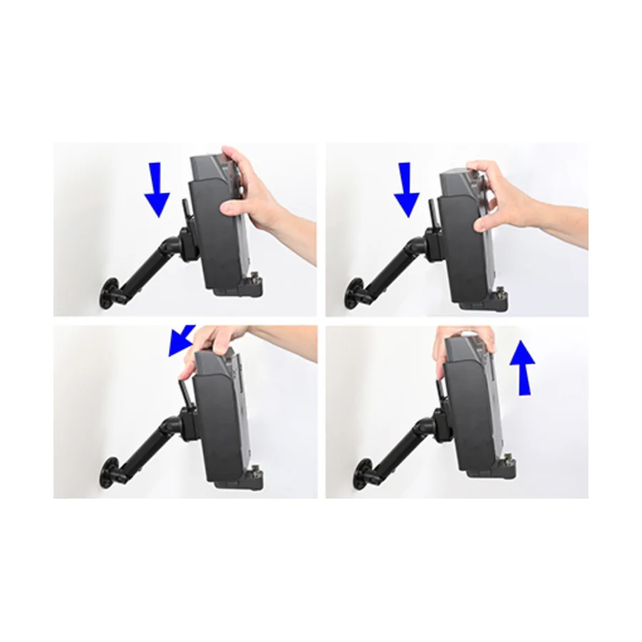 Bild 2 : 217058 : Brodit Drucker Halterung mit MultiMoveClip für ZEBRA ZD611, nur für Geräte mit Basisgehäuse (P1080383-602) und externem Akku (P1080383-603)